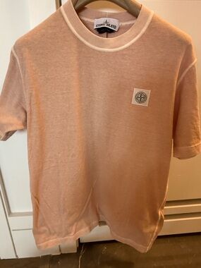 Stone Island Peach Short-Sleeve Crewneck Tee